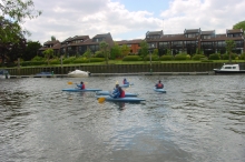 Rowing down the river